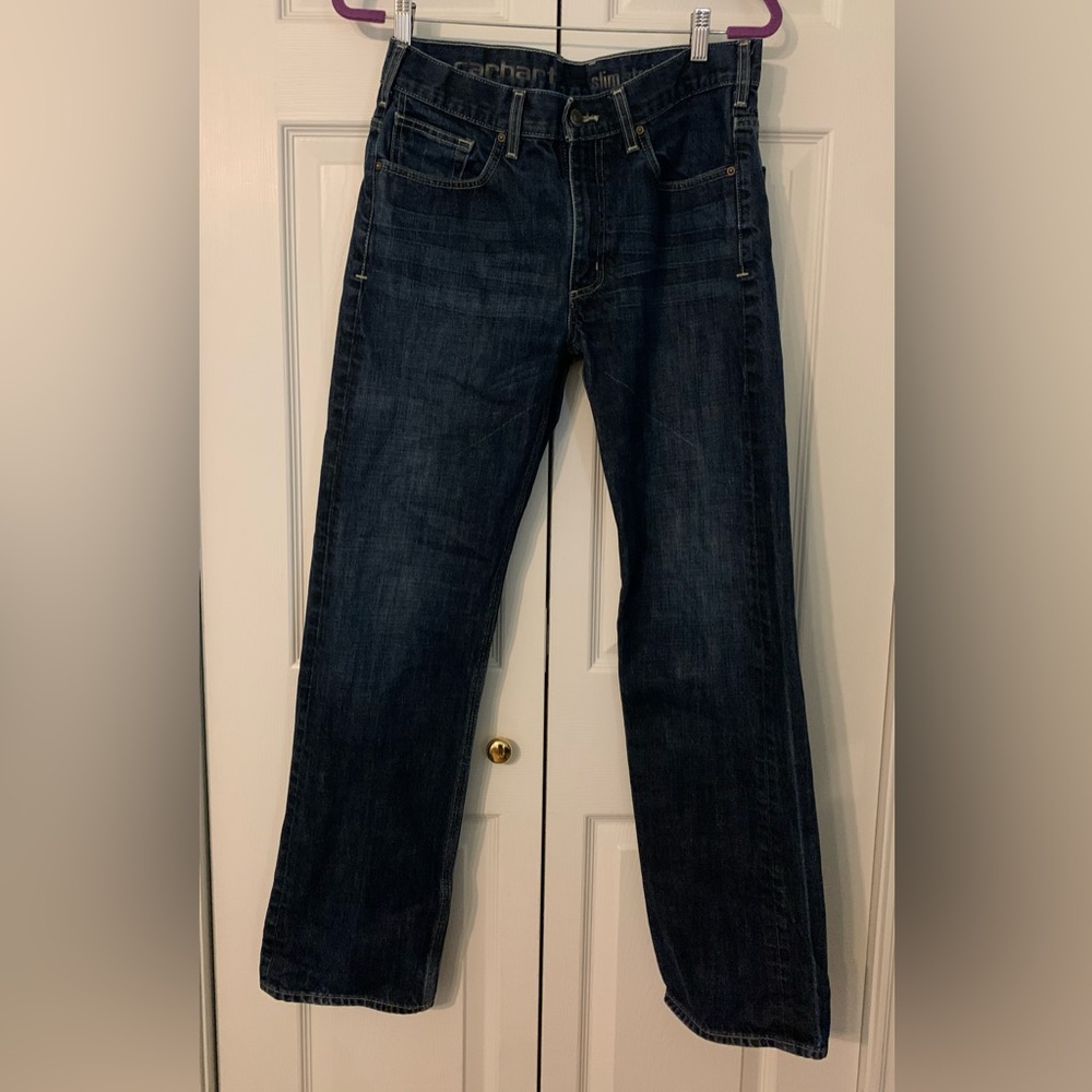 Carhartt Jeans Men's Slim Straight Blue Jeans EUC 32x32